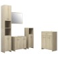 vidaXL Set Mobili da Bagno 4 pz Rovere Sonoma vidaXL Set Mobili da Bagno 4 pz Rovere Sonoma