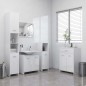vidaXL Set Mobili da Bagno 4 pz Bianco Lucido vidaXL Set Mobili da Bagno 4 pz Bianco Lucido