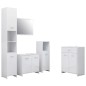 vidaXL Set Mobili da Bagno 4 pz Bianco Lucido vidaXL Set Mobili da Bagno 4 pz Bianco Lucido