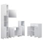 vidaXL Set Mobili da Bagno 4 pz Bianco Lucido vidaXL Set Mobili da Bagno 4 pz Bianco Lucido