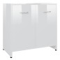 vidaXL Set Mobili da Bagno 4 pz Bianco Lucido vidaXL Set Mobili da Bagno 4 pz Bianco Lucido