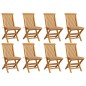 vidaXL Sedie da Giardino con Cuscini Beige 8 pz in Massello di Teak vidaXL Sedie da Giardino con Cuscini Beige 8 pz in Massello di Teak