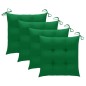 vidaXL Sedie da Giardino Impilabili 4 pz con Cuscini Massello di Teak vidaXL Sedie da Giardino Impilabili 4 pz con Cuscini Massello di Teak
