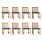 vidaXL Sedie da Giardino con Cuscini 8 pz in Legno Massello di Teak vidaXL Sedie da Giardino con Cuscini 8 pz in Legno Massello di Teak