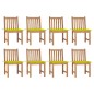 vidaXL Sedie da Giardino con Cuscini 8 pz in Legno Massello di Teak vidaXL Sedie da Giardino con Cuscini 8 pz in Legno Massello di Teak