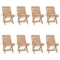 vidaXL Sedie da Giardino Pieghevoli con Cuscini 8 pz Massello di Teak vidaXL Sedie da Giardino Pieghevoli con Cuscini 8 pz Massello di Teak