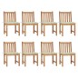 vidaXL Sedie da Giardino con Cuscini 8 pz in Legno Massello di Teak vidaXL Sedie da Giardino con Cuscini 8 pz in Legno Massello di Teak