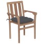 vidaXL Sedie da Giardino Impilabili con Cuscini 4 pz Massello di Teak vidaXL Sedie da Giardino Impilabili con Cuscini 4 pz Massello di Teak