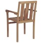 vidaXL Sedie da Giardino Impilabili con Cuscini 4 pz Massello di Teak vidaXL Sedie da Giardino Impilabili con Cuscini 4 pz Massello di Teak