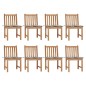 vidaXL Sedie da Giardino con Cuscini 8 pz in Legno Massello di Teak vidaXL Sedie da Giardino con Cuscini 8 pz in Legno Massello di Teak
