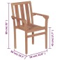 vidaXL Sedie da Giardino Impilabili con Cuscini 8 pz Massello di Teak vidaXL Sedie da Giardino Impilabili con Cuscini 8 pz Massello di Teak