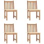 vidaXL Sedie da Giardino 4 pz con Cuscini in Legno Massello di Teak vidaXL Sedie da Giardino 4 pz con Cuscini in Legno Massello di Teak