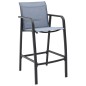 vidaXL Set Bar da Giardino 5 pz Nero e Grigio vidaXL Set Bar da Giardino 5 pz Nero e Grigio
