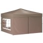 Tenda per Feste Pieghevole con Pareti Laterali Tortora 3x3 m Tenda per Feste Pieghevole con Pareti Laterali Tortora 3x3 m