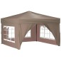 Tenda per Feste Pieghevole con Pareti Laterali Tortora 3x3 m Tenda per Feste Pieghevole con Pareti Laterali Tortora 3x3 m