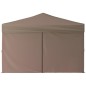 Tenda per Feste Pieghevole con Pareti Laterali Tortora 3x3 m Tenda per Feste Pieghevole con Pareti Laterali Tortora 3x3 m