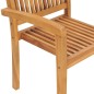 vidaXL Sedie da Giardino Impilabili 4 pz con Cuscini Massello di Teak vidaXL Sedie da Giardino Impilabili 4 pz con Cuscini Massello di Teak
