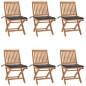 vidaXL Sedie da Giardino Pieghevoli con Cuscini 6 pz Massello di Teak vidaXL Sedie da Giardino Pieghevoli con Cuscini 6 pz Massello di Teak