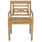 vidaXL Sedie Batavia con Cuscini 6 pz in Legno Massello di Teak vidaXL Sedie Batavia con Cuscini 6 pz in Legno Massello di Teak