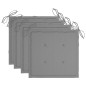 vidaXL Sedie da Giardino Impilabili 4 pz con Cuscini Massello di Teak vidaXL Sedie da Giardino Impilabili 4 pz con Cuscini Massello di Teak