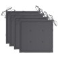 vidaXL Sedie da Giardino Pieghevoli con Cuscini 4 pz Massello di Teak vidaXL Sedie da Giardino Pieghevoli con Cuscini 4 pz Massello di Teak