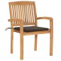 vidaXL Sedie da Giardino Impilabili con Cuscini 6 pz Massello di Teak vidaXL Sedie da Giardino Impilabili con Cuscini 6 pz Massello di Teak