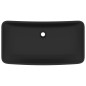 Lavandino Lusso Rettangolare Nero Opaco 71x38 cm in Ceramica Lavandino Lusso Rettangolare Nero Opaco 71x38 cm in Ceramica
