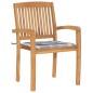 vidaXL Sedie da Giardino Impilabili 8 pz con Cuscini Massello di Teak vidaXL Sedie da Giardino Impilabili 8 pz con Cuscini Massello di Teak