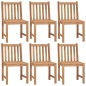 vidaXL Sedie da Giardino 6 pz con Cuscini in Legno Massello di Teak vidaXL Sedie da Giardino 6 pz con Cuscini in Legno Massello di Teak