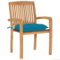 vidaXL Sedie da Giardino Impilabili con Cuscini 6 pz Massello di Teak vidaXL Sedie da Giardino Impilabili con Cuscini 6 pz Massello di Teak