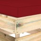 vidaXL Divano da Giardino 4 Posti con Cuscini Legno Impregnato Verde