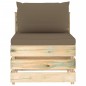vidaXL Set Salotto da Giardino con Cuscini 5 pz Legno Impregnato Verde