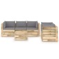 vidaXL Set Divani da Giardino con Cuscini 6 pz Legno Impregnato Verde vidaXL Set Divani da Giardino con Cuscini 6 pz Legno Impregnato Verde