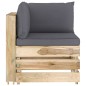 vidaXL Set Salotto da Giardino con Cuscini 6 pz Legno Impregnato Verde