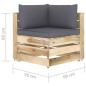 vidaXL Set Salotto da Giardino con Cuscini 6 pz Legno Impregnato Verde