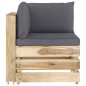 vidaXL Set Divani da Giardino con Cuscini 6 pz Legno Impregnato Verde