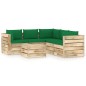vidaXL Set Salotto da Giardino con Cuscini 6 pz Legno Impregnato Verde vidaXL Set Salotto da Giardino con Cuscini 6 pz Legno Impregnato Verde