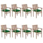vidaXL Sedie da Giardino Impilabili con Cuscini 8 pz Massello di Teak vidaXL Sedie da Giardino Impilabili con Cuscini 8 pz Massello di Teak