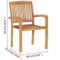 vidaXL Sedie da Giardino Impilabili 8 pz in Legno Massello di Teak vidaXL Sedie da Giardino Impilabili 8 pz in Legno Massello di Teak