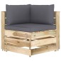 vidaXL Set Divani da Giardino con Cuscini 7 pz Legno Impregnato Verde vidaXL Set Divani da Giardino con Cuscini 7 pz Legno Impregnato Verde