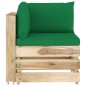 vidaXL Set Divani da Giardino con Cuscini 7 pz Legno Impregnato Verde