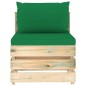 vidaXL Set Divani da Giardino con Cuscini 7 pz Legno Impregnato Verde