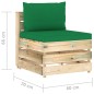 vidaXL Set Divani da Giardino con Cuscini 7 pz Legno Impregnato Verde