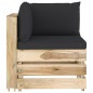 vidaXL Set Divani da Giardino con Cuscini 7 pz Legno Impregnato Verde