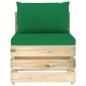 vidaXL Set Salotto da Giardino con Cuscini 5 pz Legno Impregnato Verde