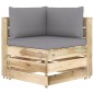 vidaXL Set Divani da Giardino con Cuscini 10 pz Legno Impregnato Verde vidaXL Set Divani da Giardino con Cuscini 10 pz Legno Impregnato Verde