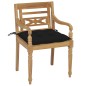 vidaXL Sedie Batavia con Cuscini 8 pz in Legno Massello di Teak vidaXL Sedie Batavia con Cuscini 8 pz in Legno Massello di Teak