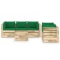 vidaXL Set Divani da Giardino con Cuscini 6 pz Legno Impregnato Verde vidaXL Set Divani da Giardino con Cuscini 6 pz Legno Impregnato Verde