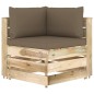 vidaXL Set Divani da Giardino con Cuscini 6 pz Legno Impregnato Verde