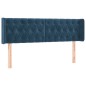 Testiera ad Orecchio Blu Scuro 163x16x78/88 cm in Velluto Testiera ad Orecchio Blu Scuro 163x16x78/88 cm in Velluto